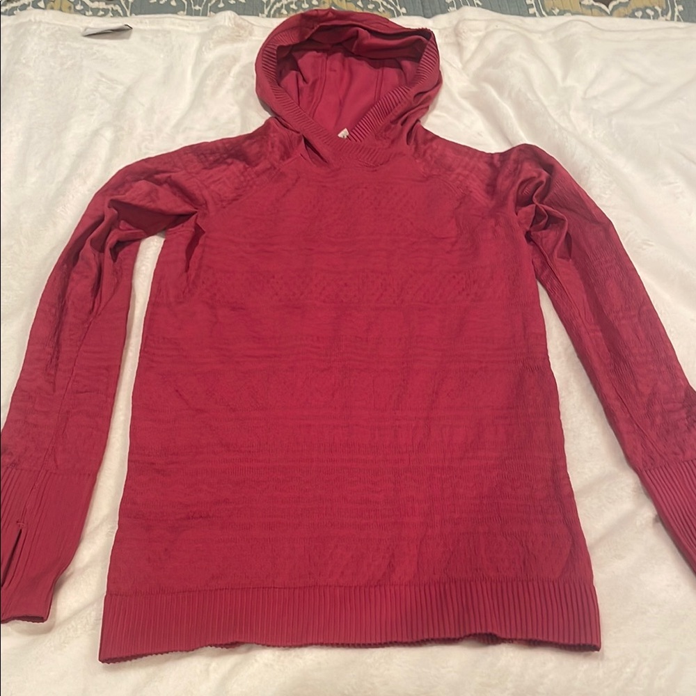 Lululemon restless hooded pullover maroon Textured Hoodie